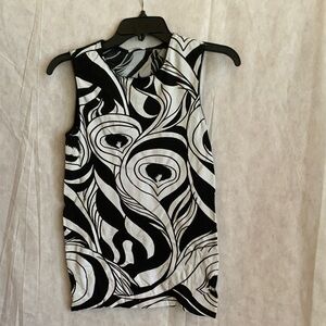 Wolford black and white sleeveless Abstract Tank Top